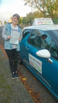 Huge congratulations go to Georgia who passed her driving test in Buxton this afternoon at the first attempt A great drive well done Youve worked so hard for this and thoroughly deserve it Its been an absolute pleasure meeting you and teaching you to drive Enjoy your independence and stay safe Gunna miss ya