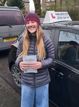 Massive congratulations go to Abbie, who passed her driving test today in Buxton at the 1st attempt. It´s been an absolute pleasure taking you for lessons, enjoy your independence and stay safe 👏👏👏👏