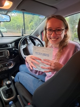 Huge congratulations go to Georgina on passing her test today in a very rainy Buxton. A fab drive with only 4 driver faults.<br />
It´s been an absolute pleasure taking you for lessons, enjoy your independence, and stay safe. See you soon for coffee •️